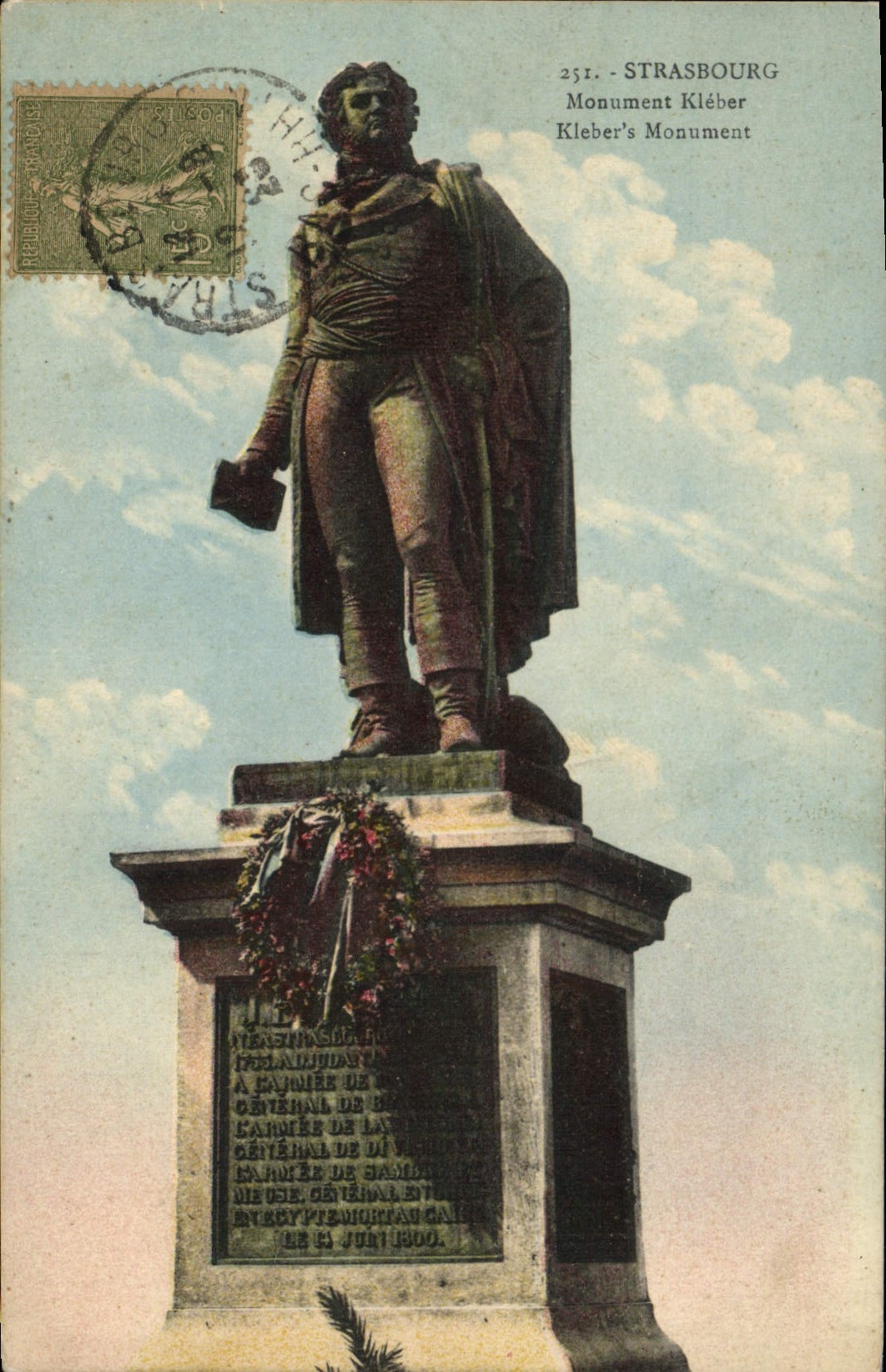 CPA Strasbourg Monument Kleber 