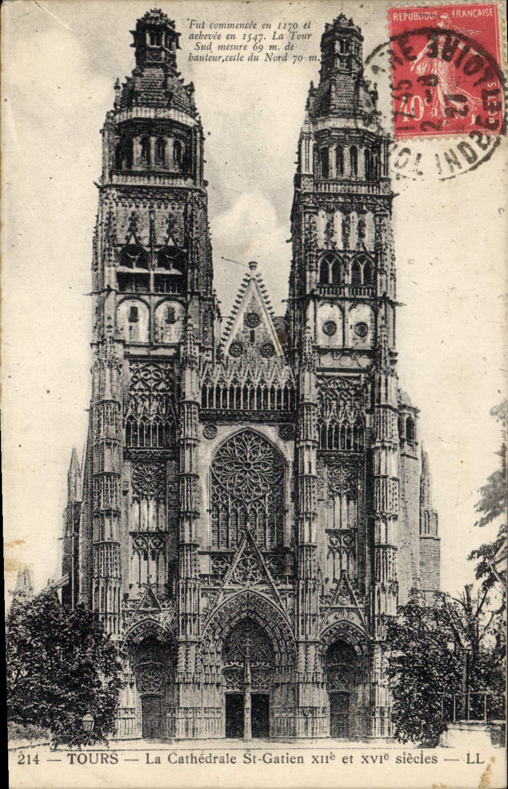 CPA Tours La Cathedrale St Gatien XII et XVI siecles 