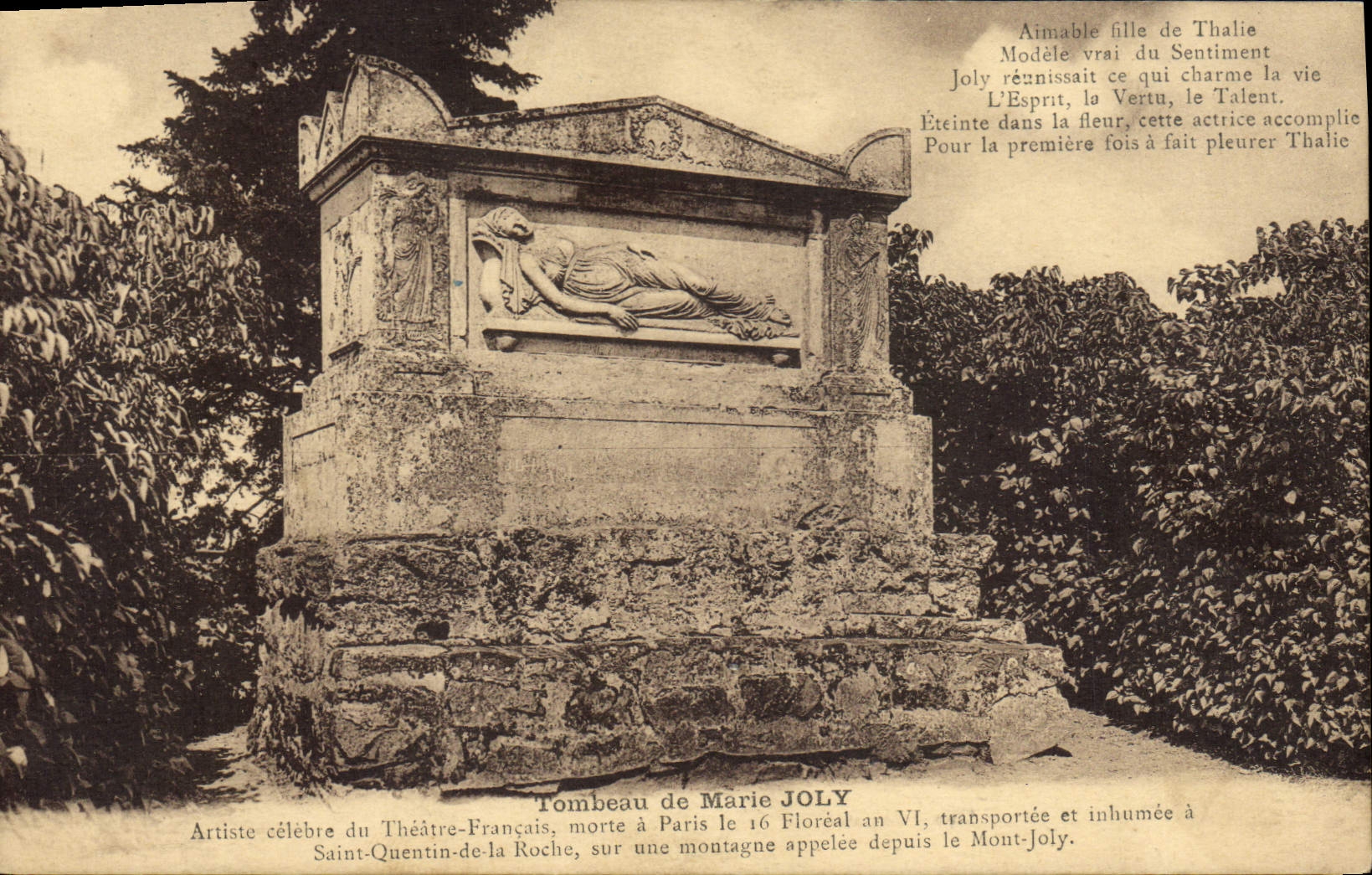 CPA Tombeau de Marie Joly 