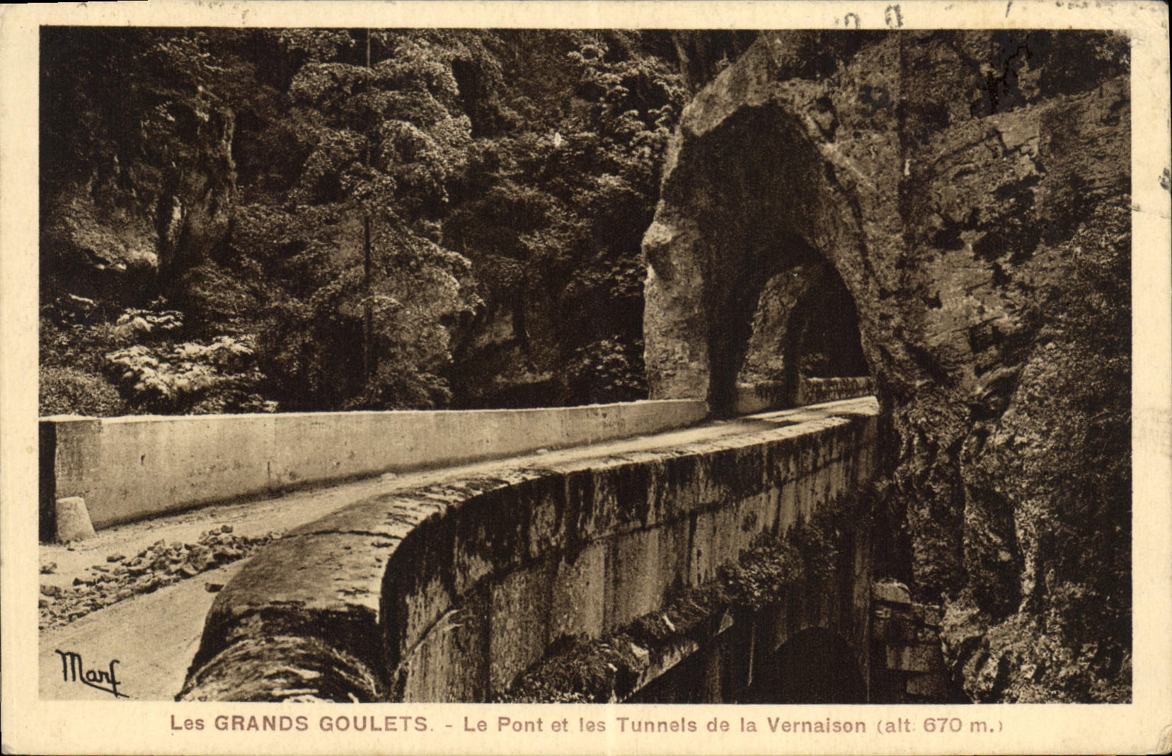 CPA Les Grands Goulets Le Pont et les Tunnels de la Vernaison 