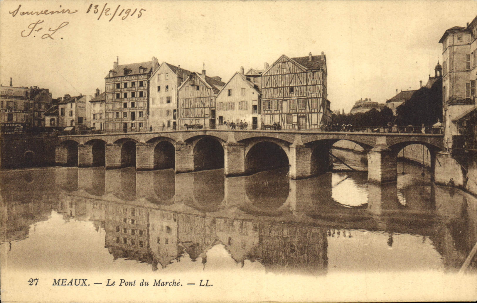 CPA Meaux Le Pont du Marche 