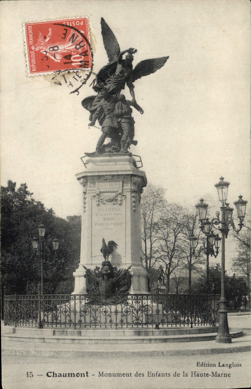 CPA Chaumont Monument des Enfants de la Haute Marine