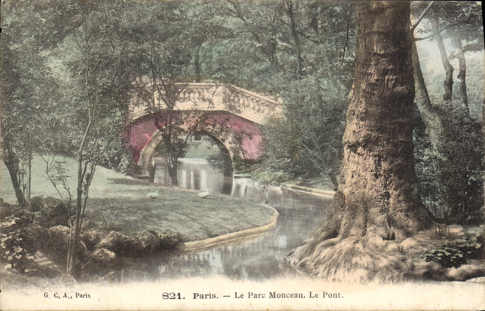 CPA Paris le Parc Monceau le Pont 