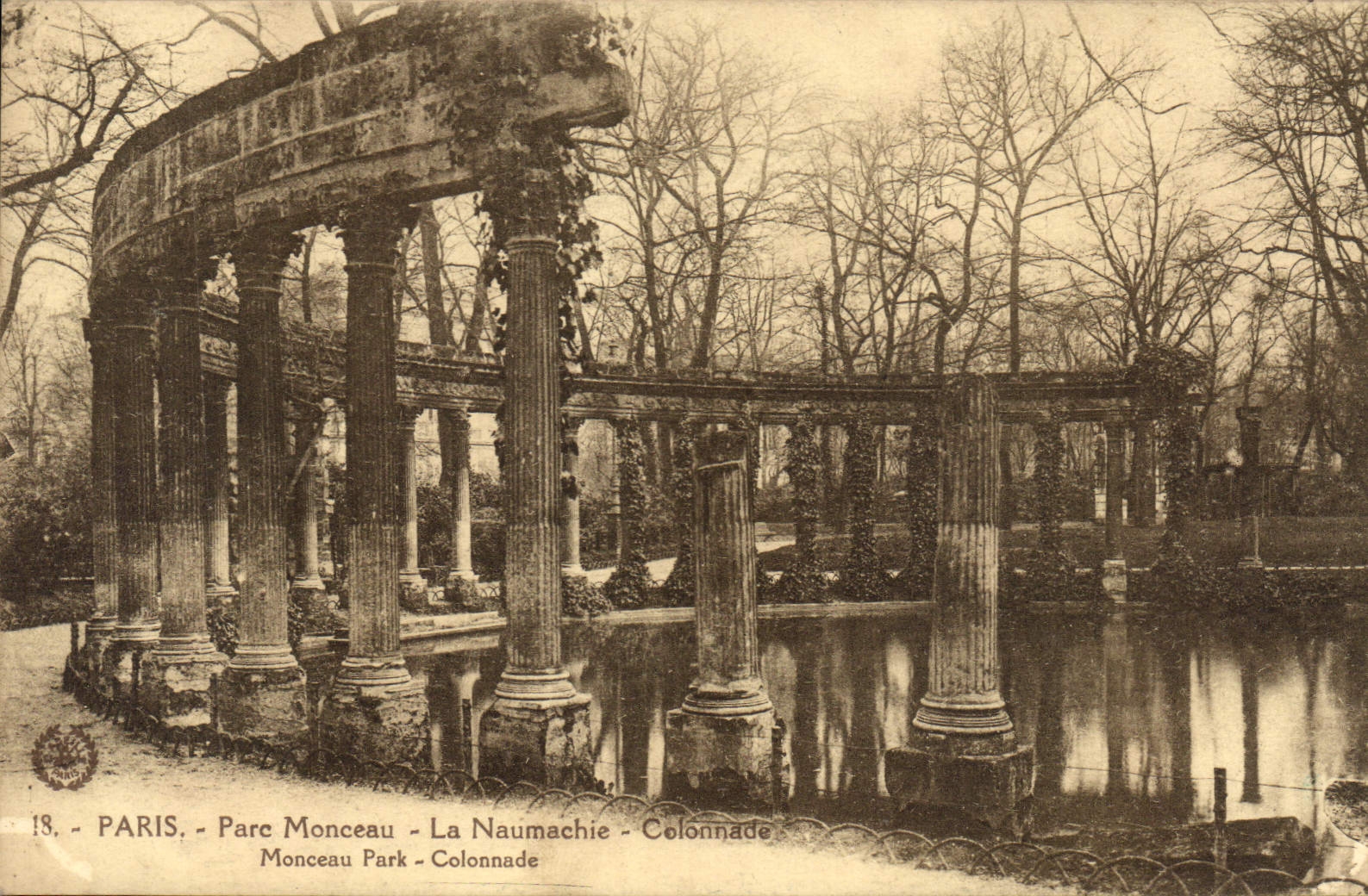 CPA Paris Parc Monceau la Naumachie Colonnade 