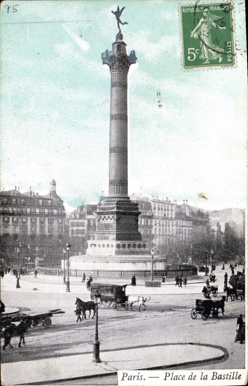 CPA Paris Place de la Bastille 