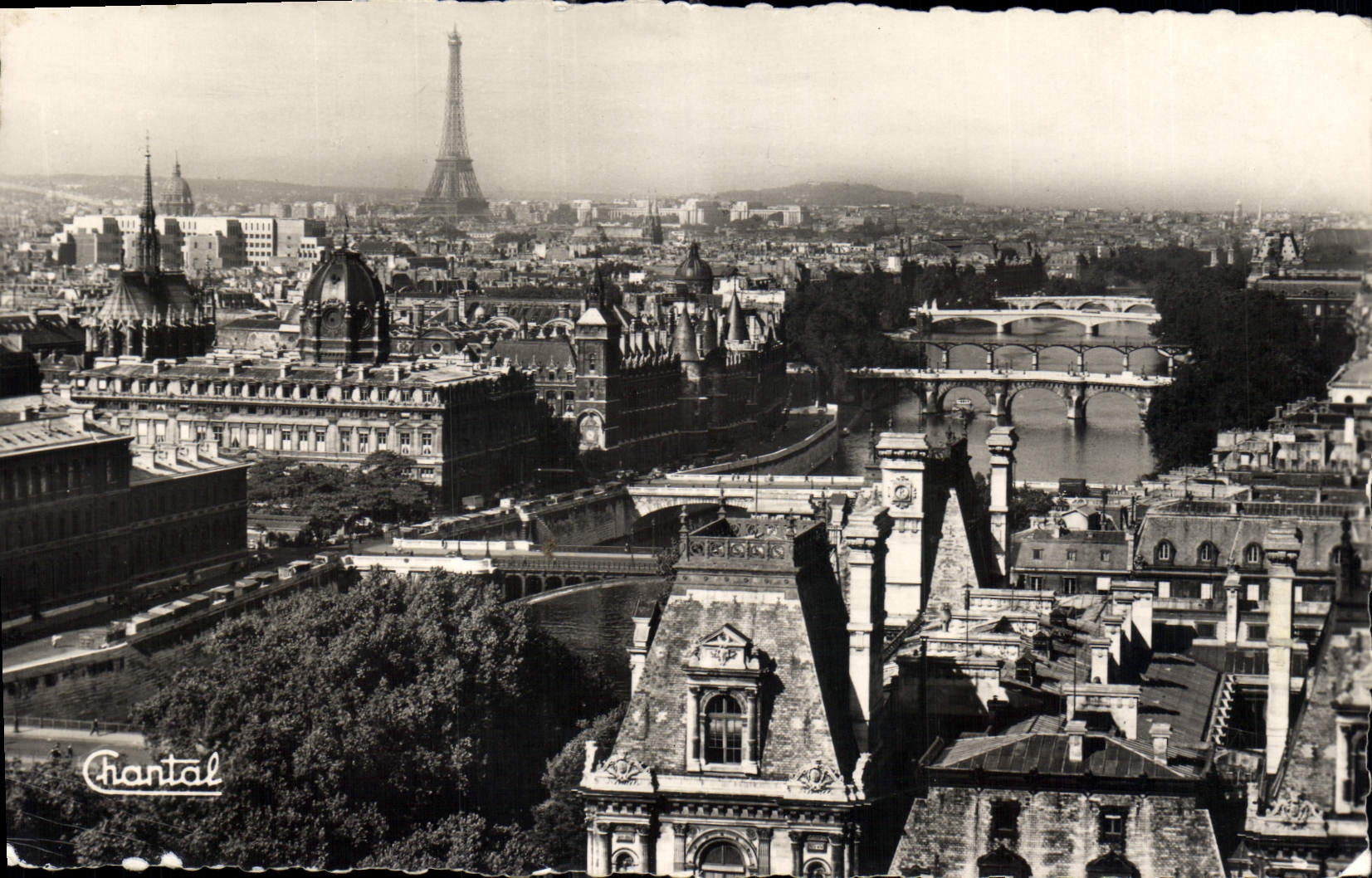 CPA Paris Panorama sur les Sept Ponts 