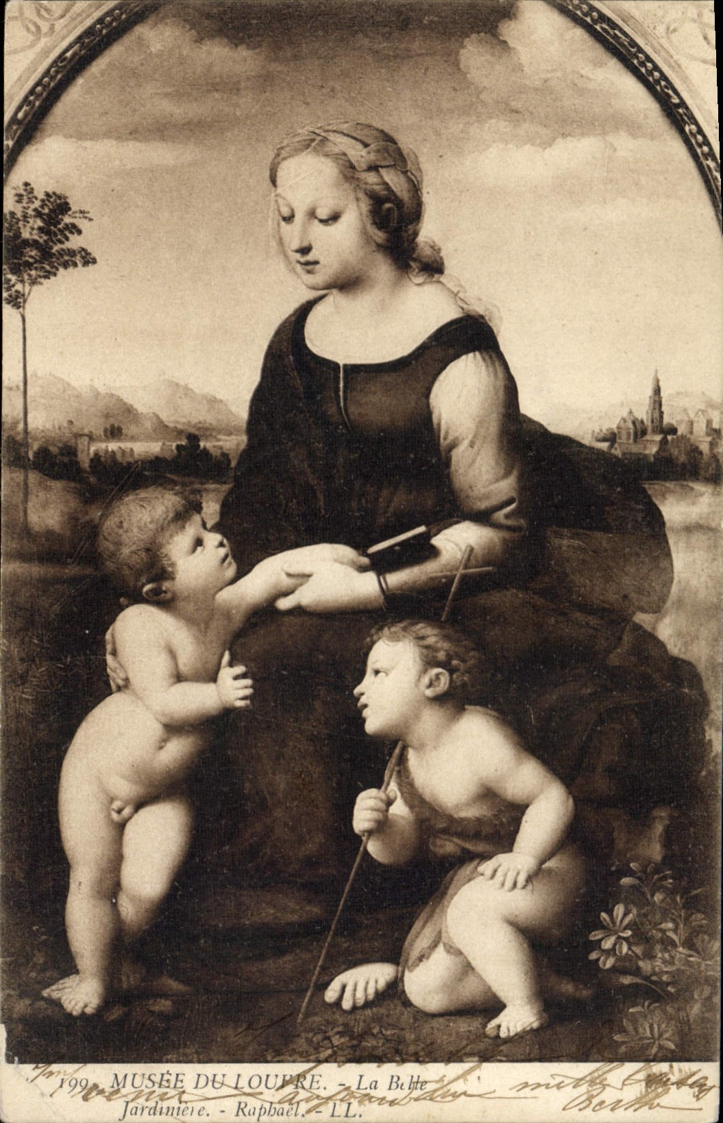 CPA Musee du Louvre la Belle Jardiniere Raphael