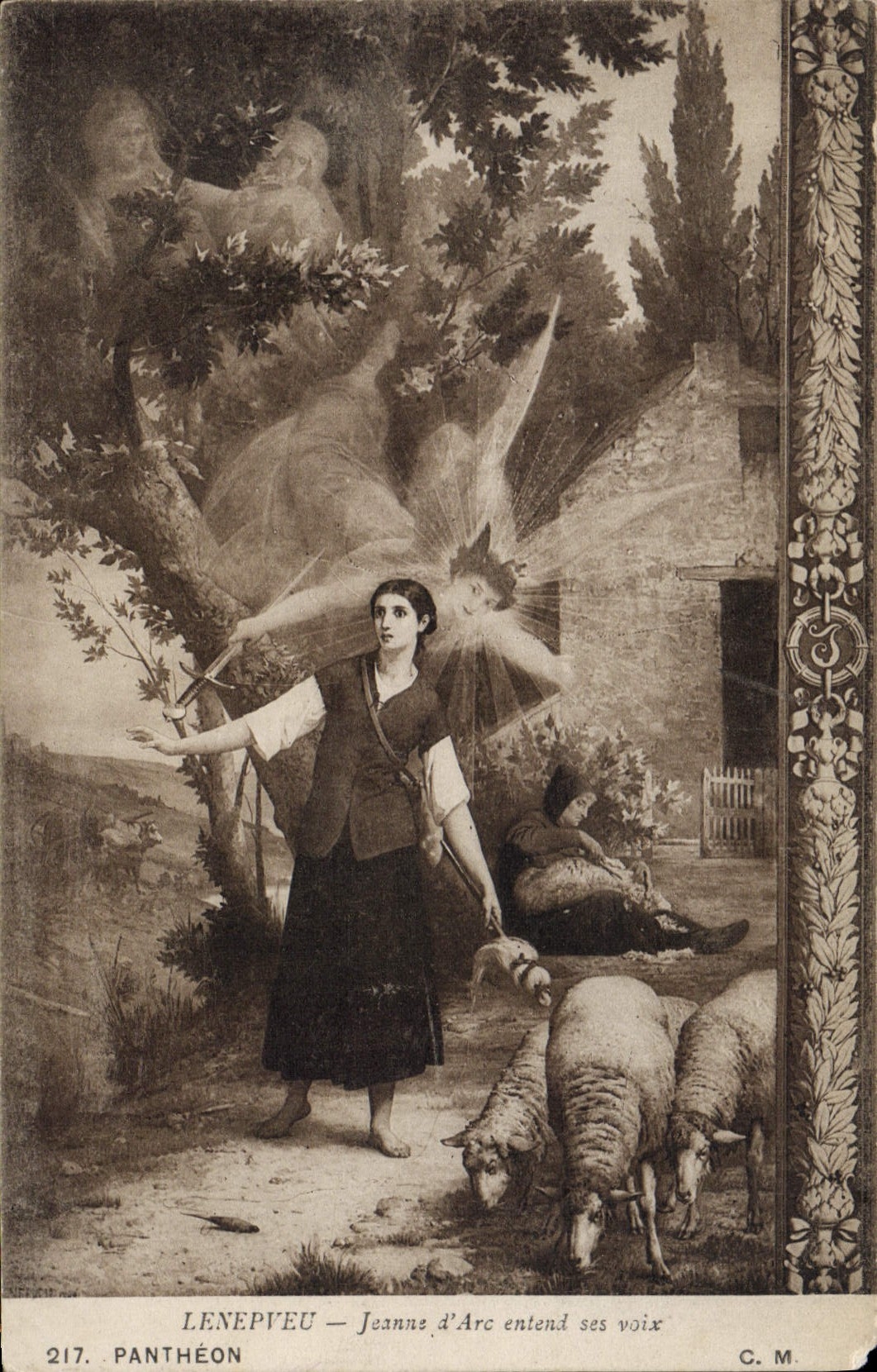 CPA Lenepveu Jeanne d'Arc entend ses Voix Pantheon 