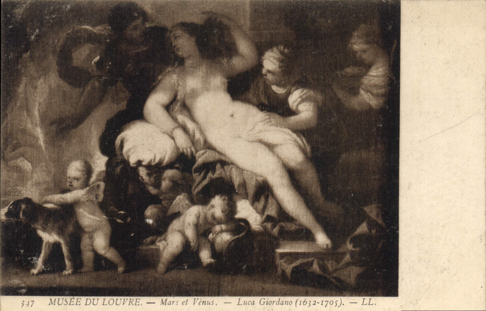 CPA Musee du Louvre Mars et Venus Luca Giordano 1632 1705