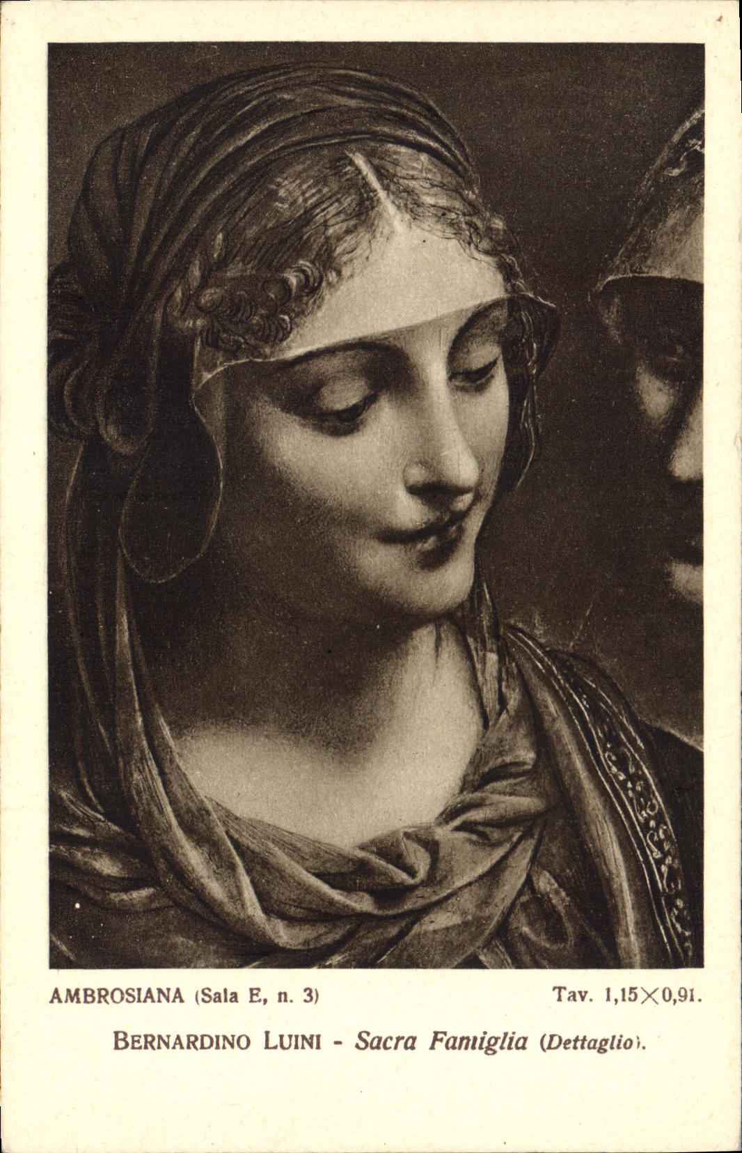 CPA Ambrosiana Bernardino Luini Sacra Fantiglia Dettaglio 