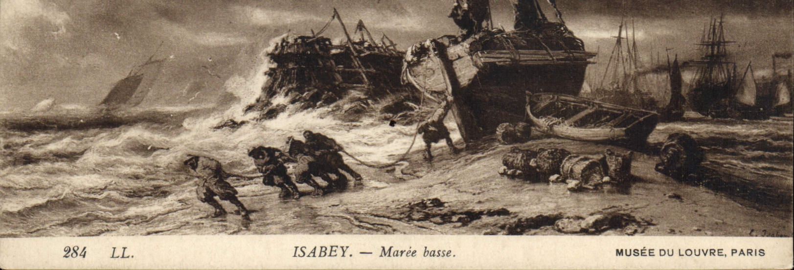 CPA Isabey Maree Basse Musee du Louvre Paris