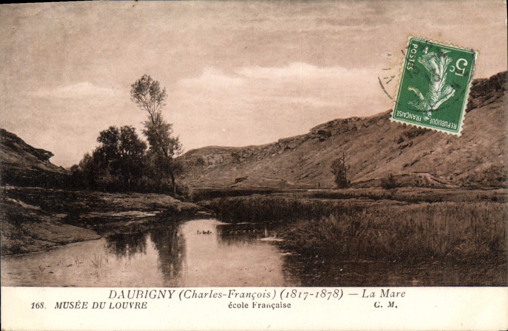 CPA Daubigny Charles Francais 1817 1878 Musee du Louvre ecole Francaise