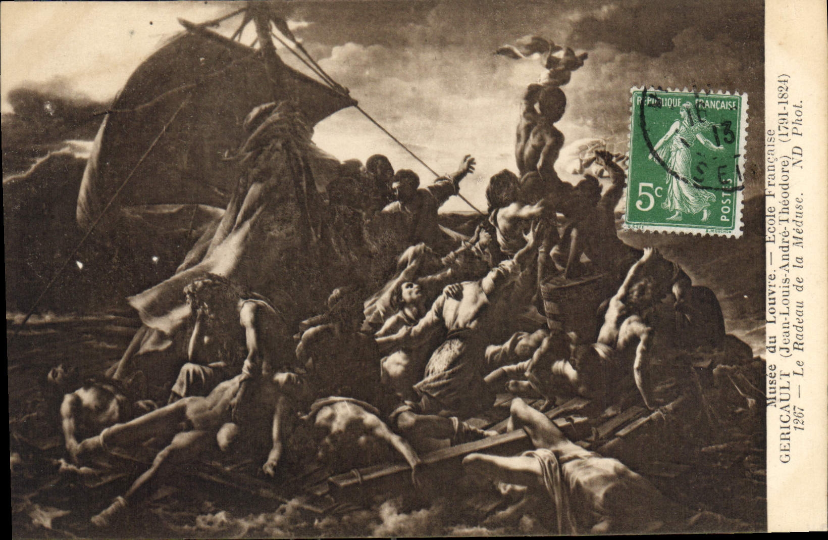 CPA Musee du Louvre Ecole Francaise Gericault Jean Louis Andre Theodore 1791 1824 le Radeau de Medus