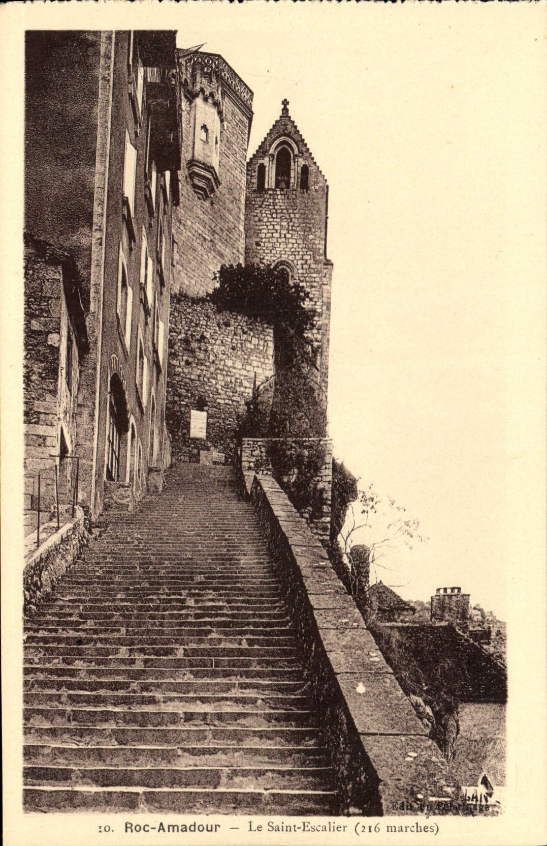 CPA Roc Amadour Le Saint Escalier 
