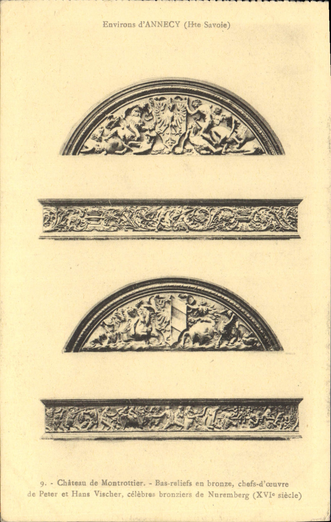 CPA Environs d'Annecy Hte Savoie Chateau de Montrottier Bas reliefs en bronze chefs d'Oeuvre de Pete