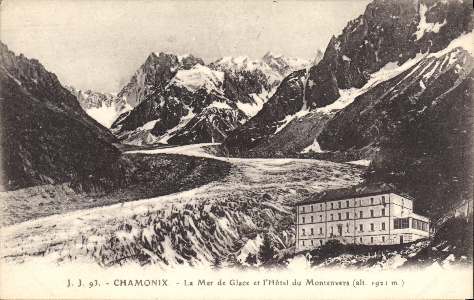 CPA Chamonix la Mer de glace et l'Hotel du Montenvers