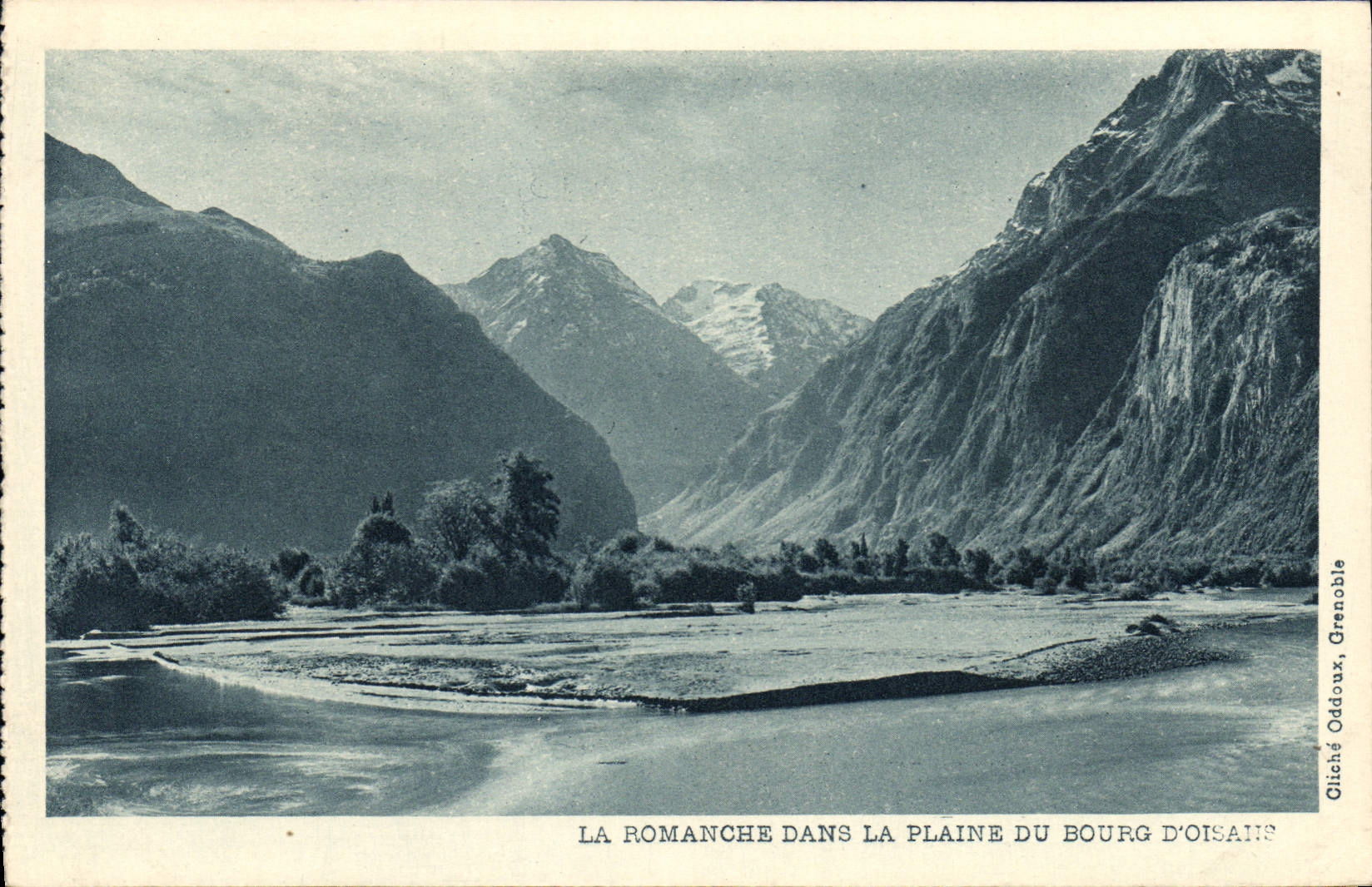 CPA La Romanche dens la plaine du bourg d'oisans