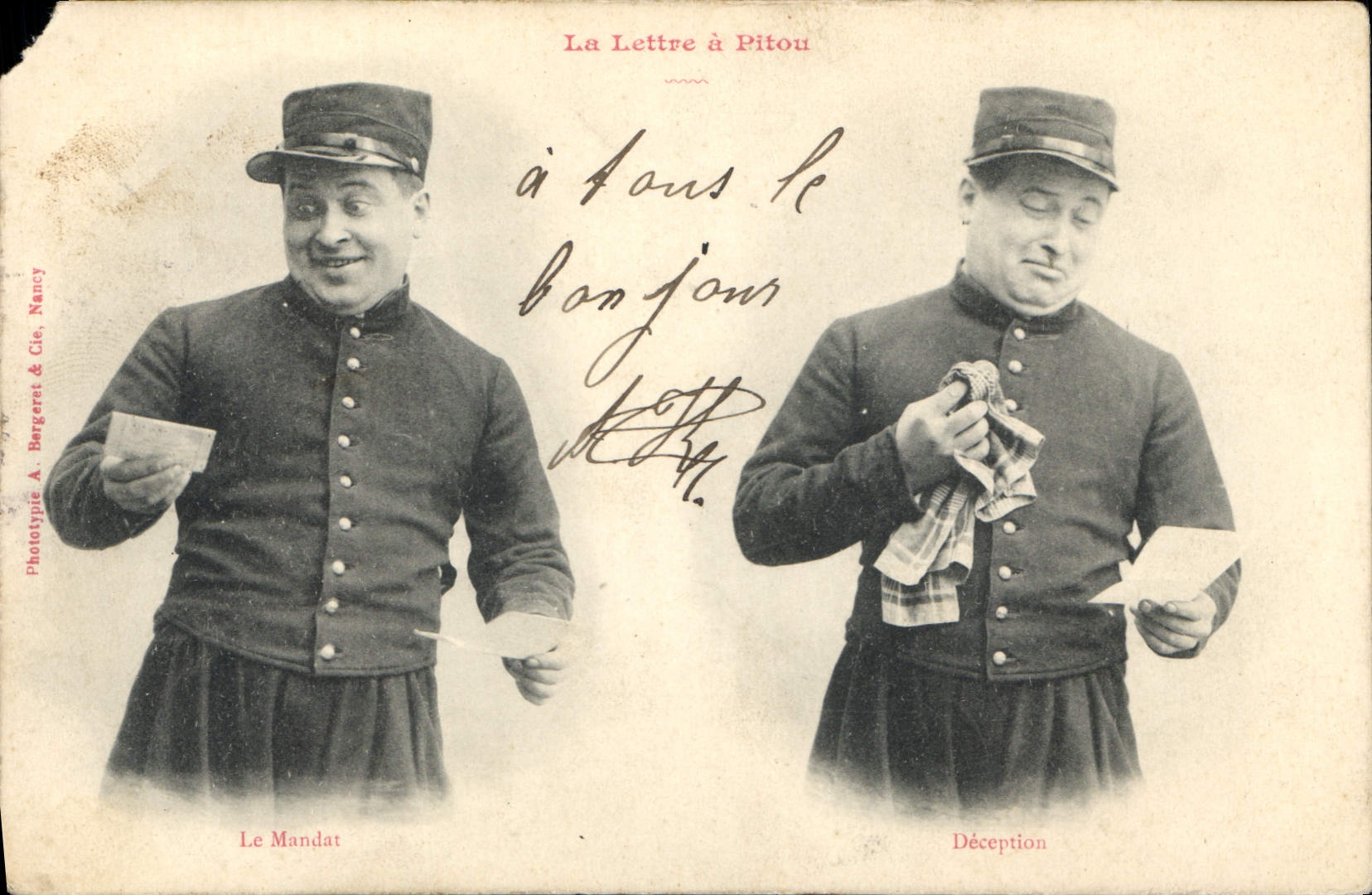 CPA La lettre a Pitou 