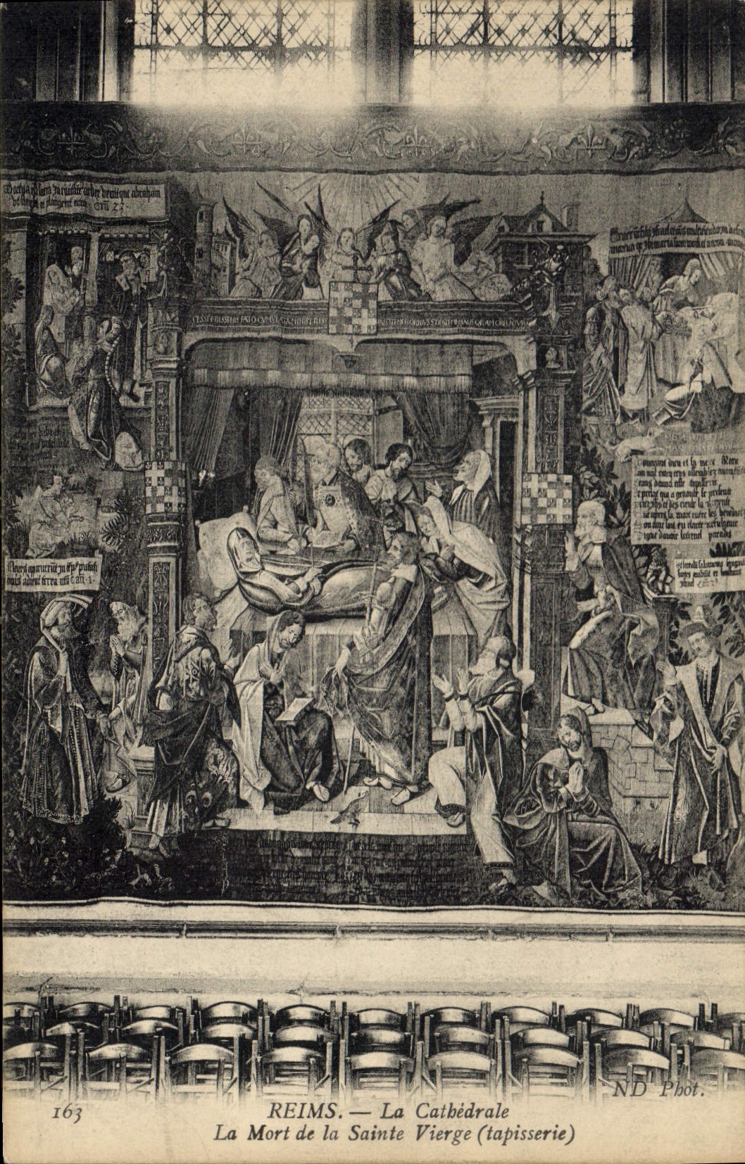 CPA Reims la Cathedrale La Mort de la Sainte Vierge tapisserie 