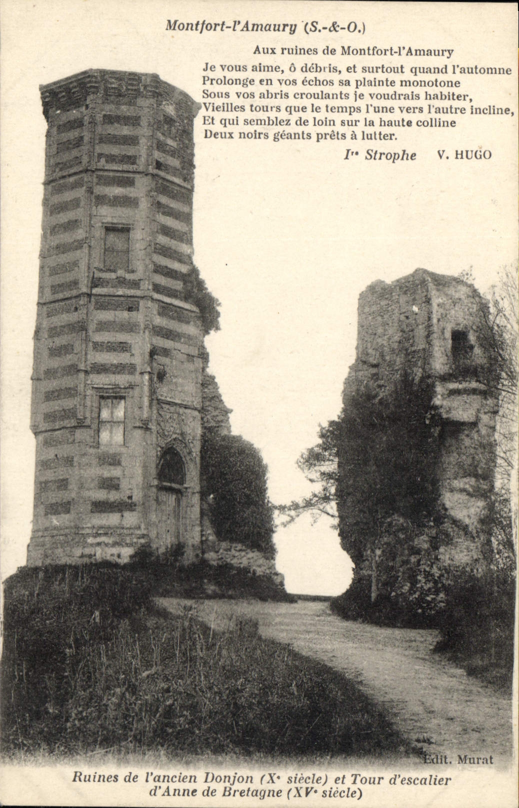 CPA Montfort l'Amaury S & O Aux Ruines de Montfort l'Amaury