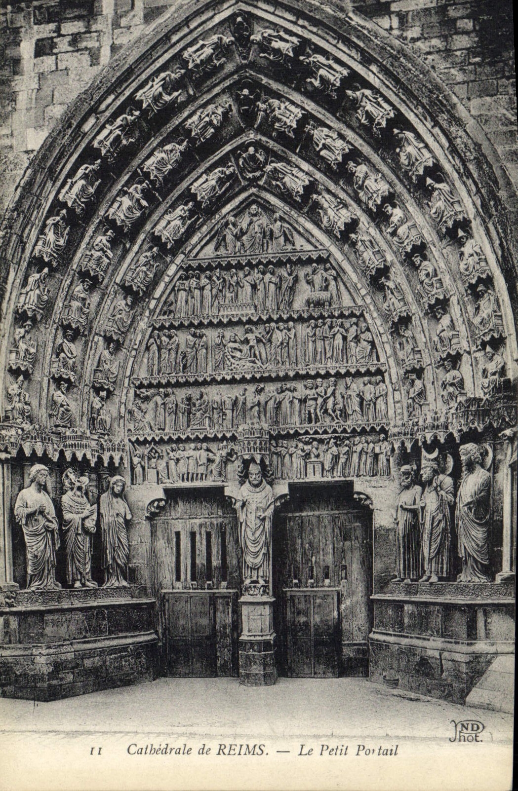 CPA Cathedrale de Reims Le Petit Portail 