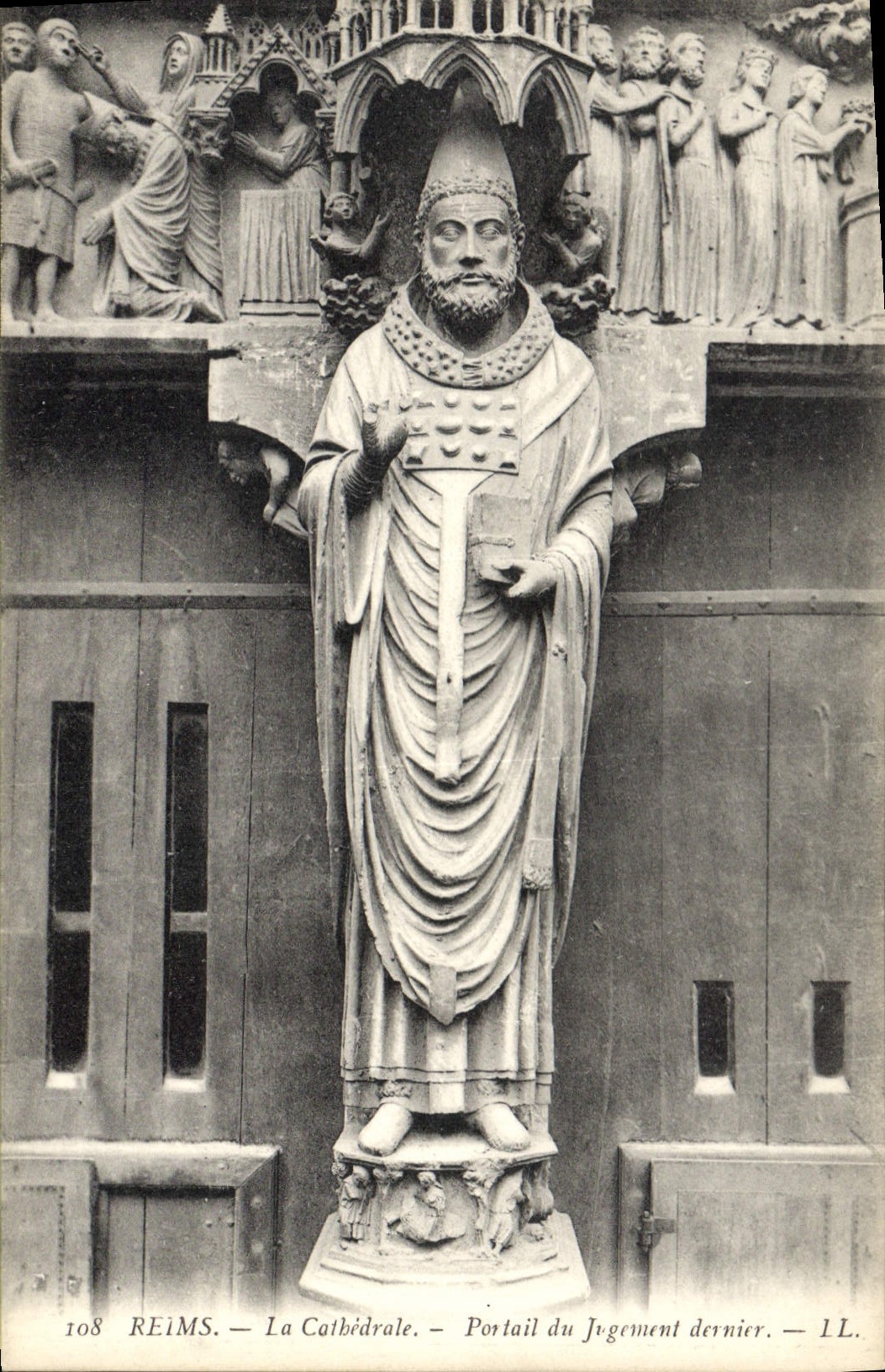 CPA Reims la Cathedrale Portail du Jugement dernier