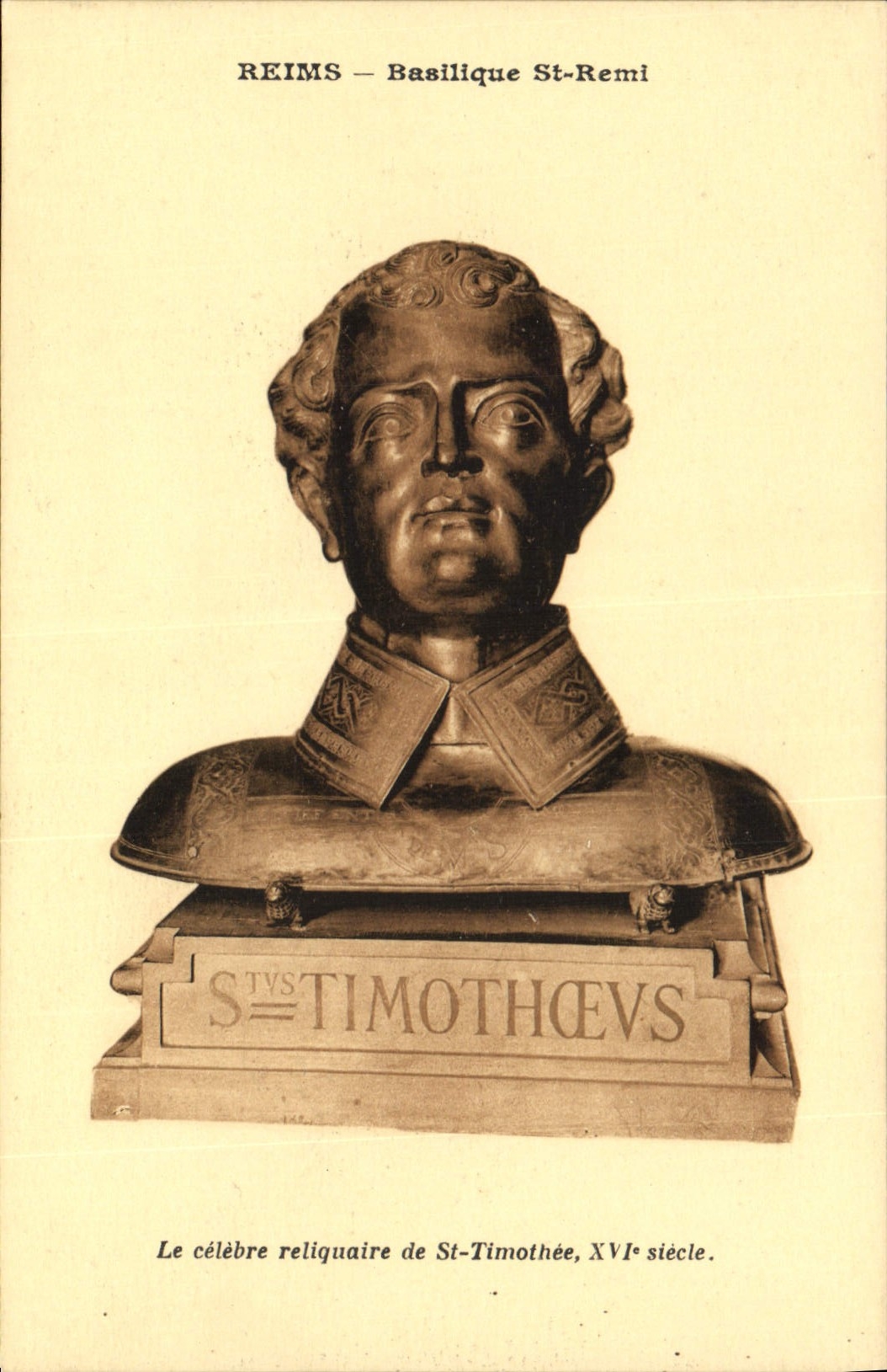 CPA Le celebre reliquaire de St Timothee 