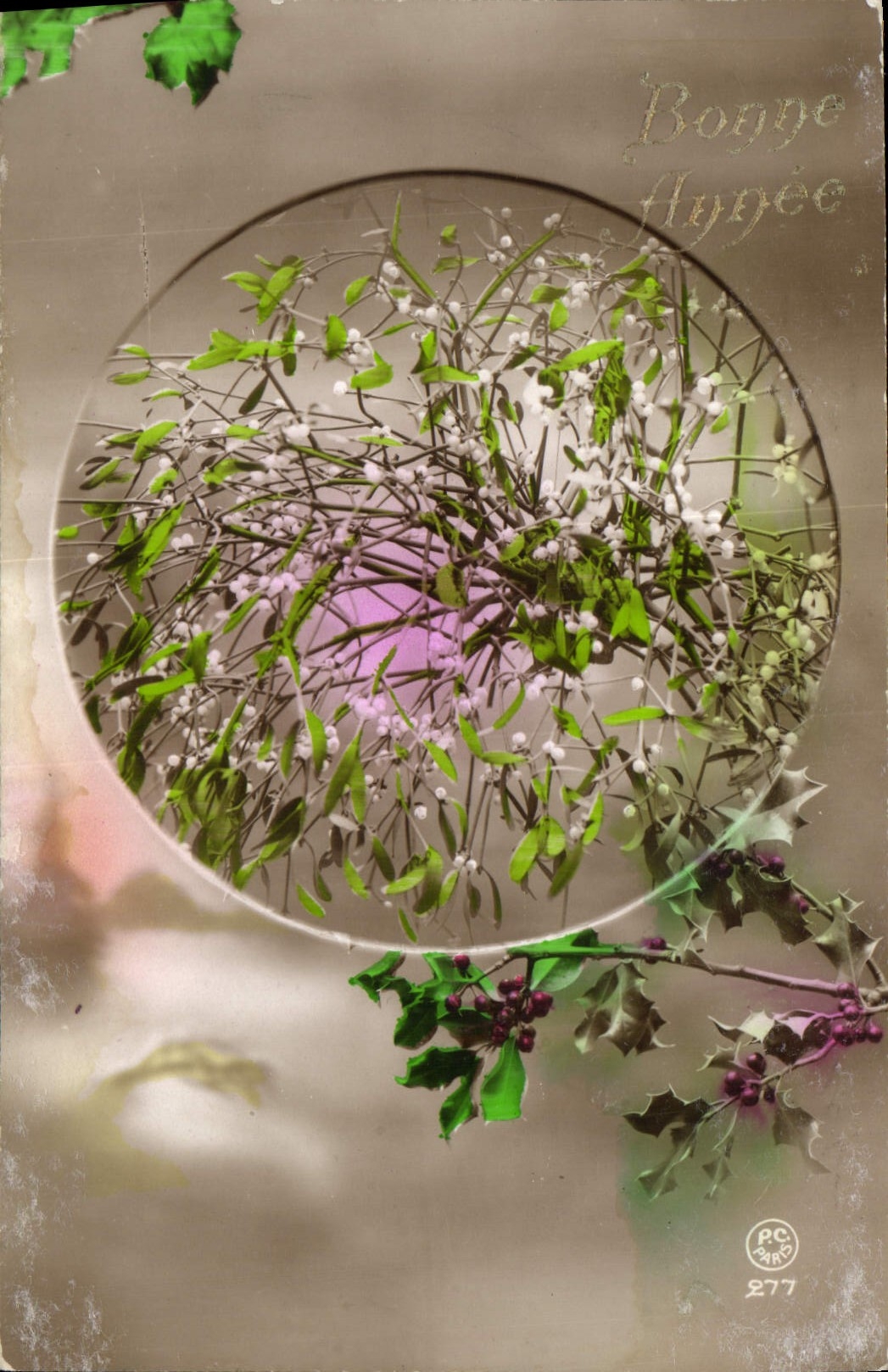 CPA Bonne Annee Fleurs