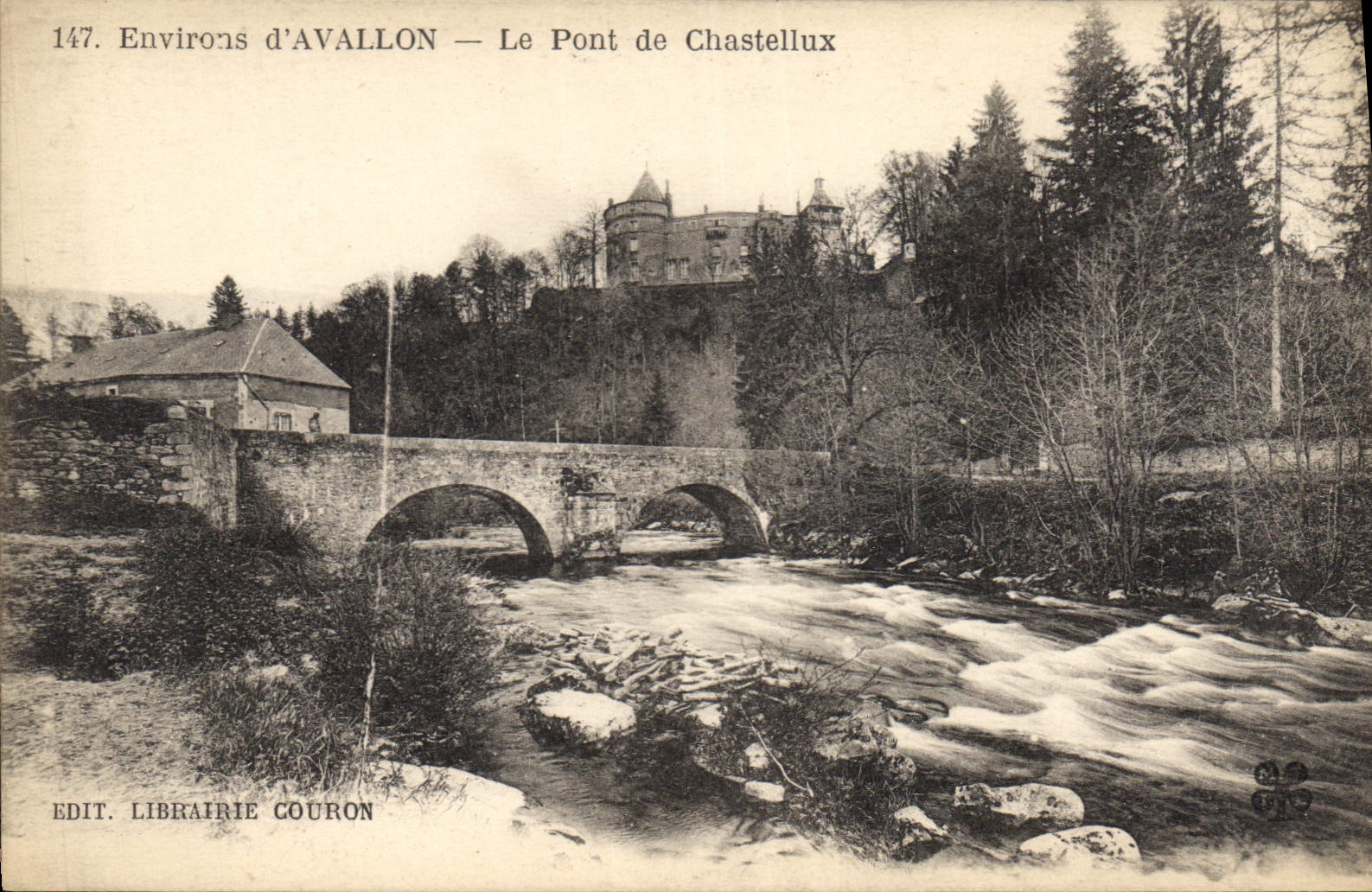 CPA Environs d'Avallon Le Pont de Chastellux