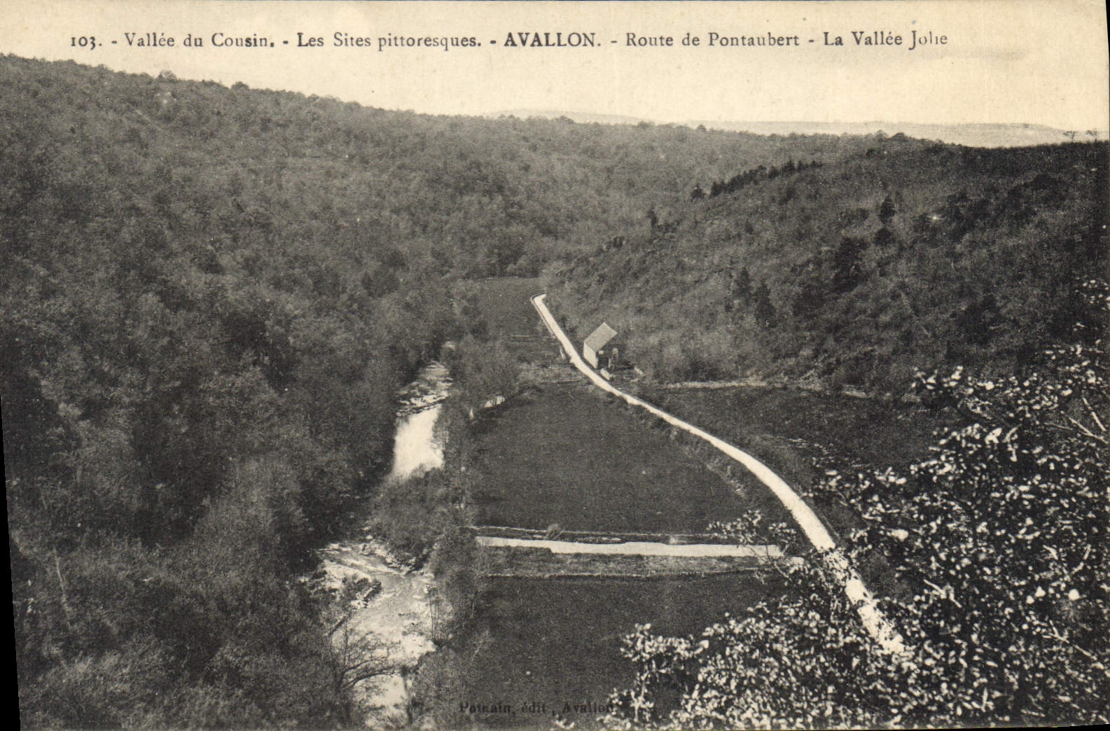 CPA Vallee du Cousin Les Sites Pittoresques Avallon Route de Pontaubert