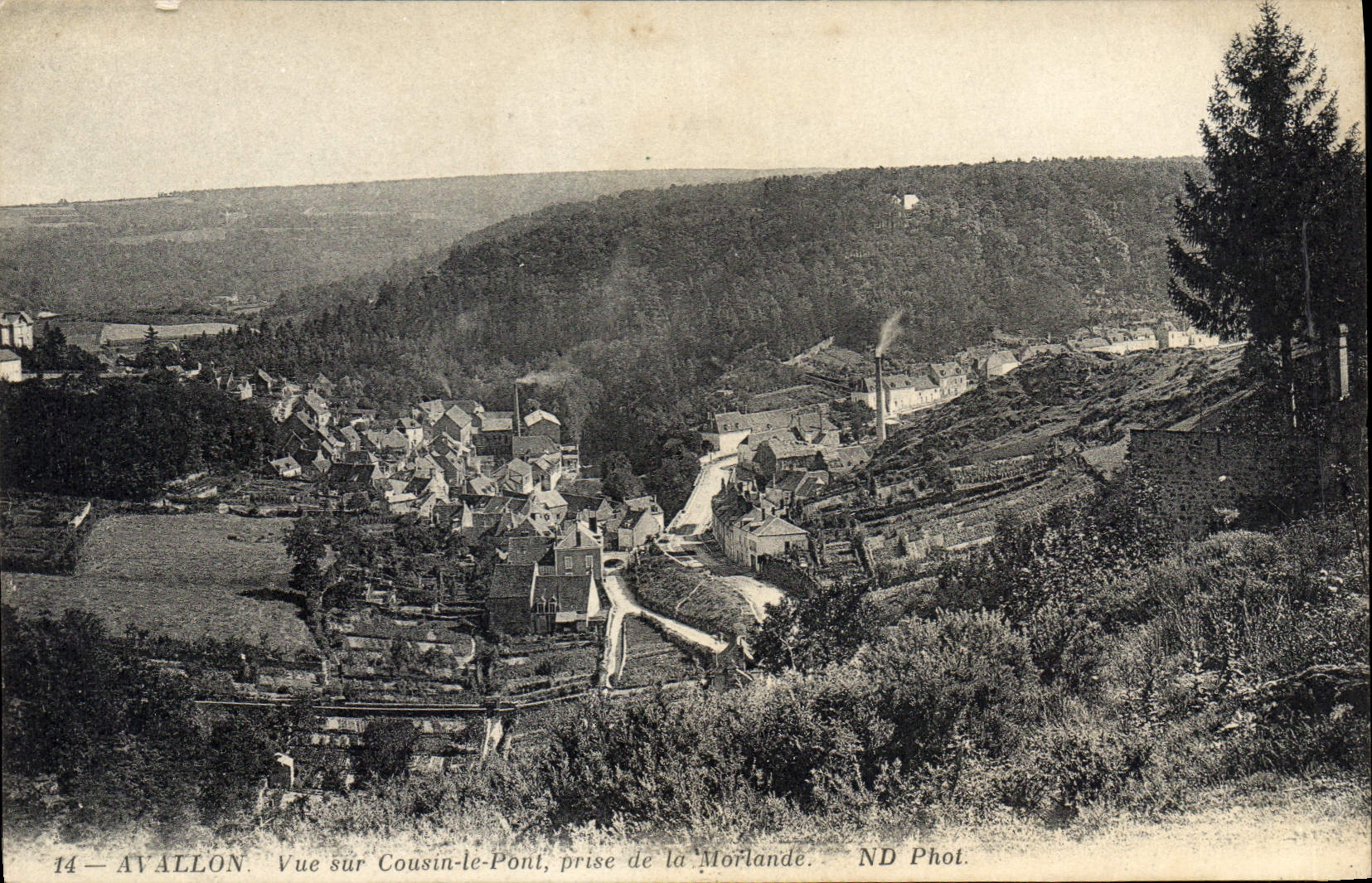 CPA Avallon Vue sur Cousin le Pont prise de la Morlande 