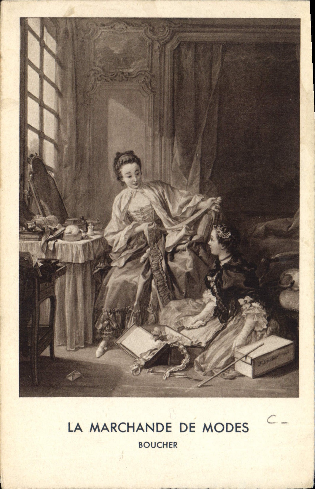 CPA La Marchande de Modes Boucher 