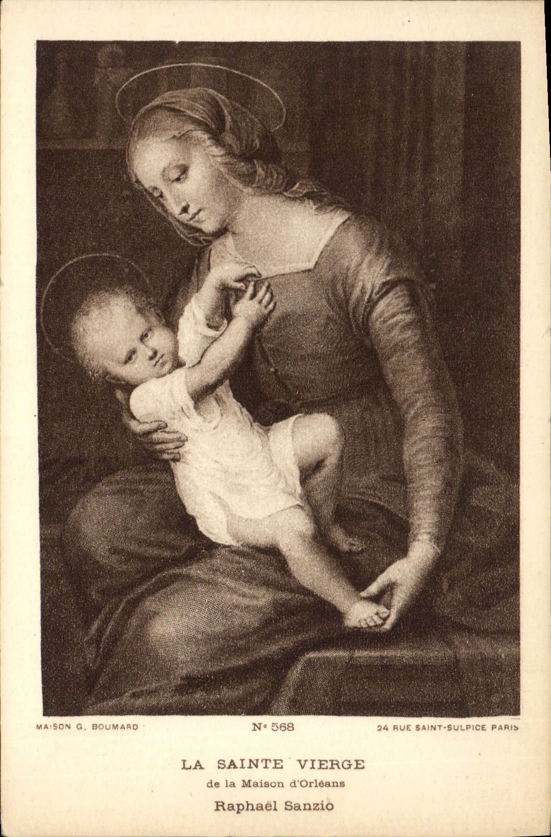 CPA La Sainte Vierge de la Maison d'Orleans Raphael Sanzio 