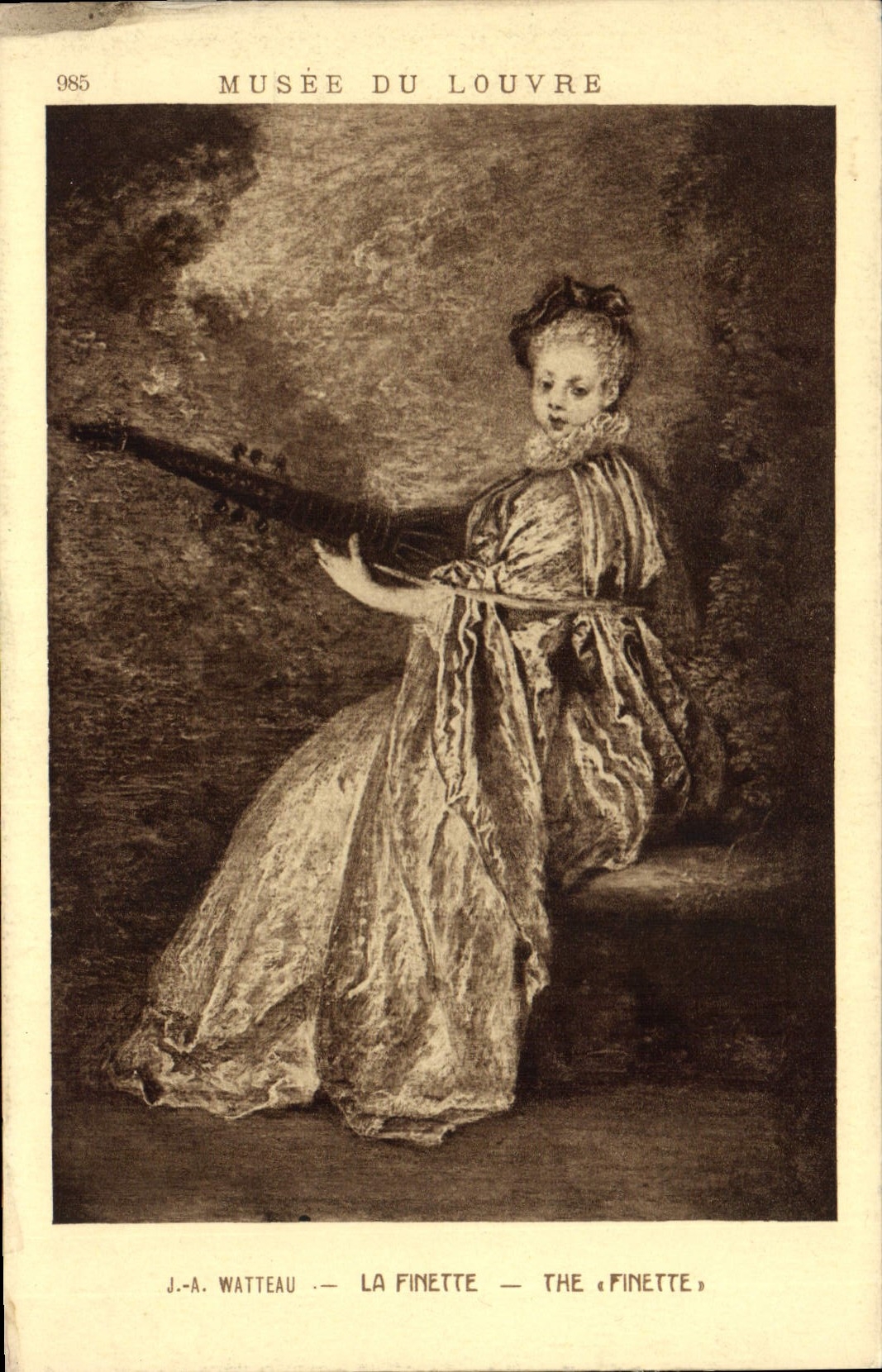 CPA Musee du Louvre Watteau La Finette 