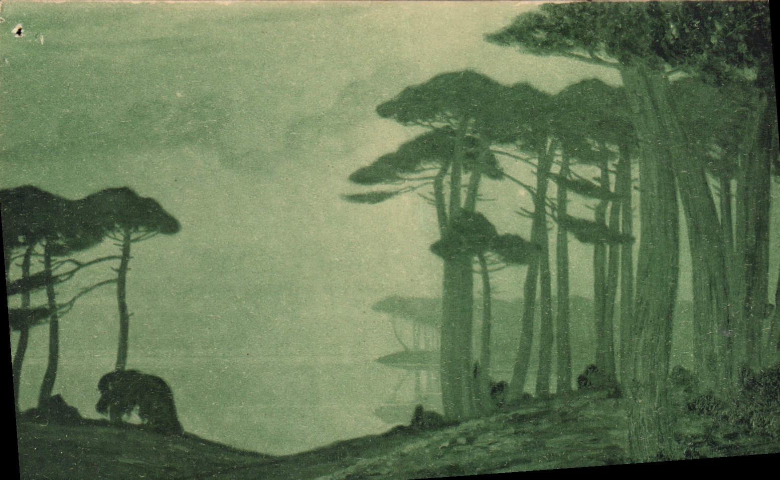 CPA La Lande L'Etang Blanc 