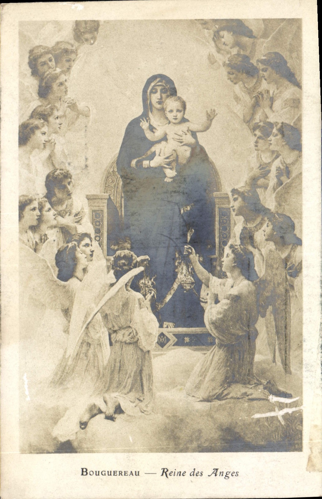 CPA Bouguereau Reine des Anges 