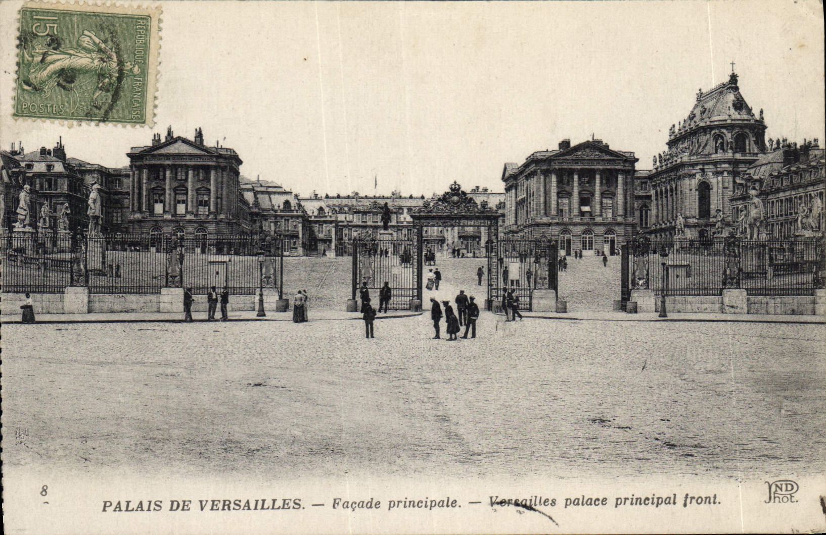 CPA Palais de Versailles Facade principale 