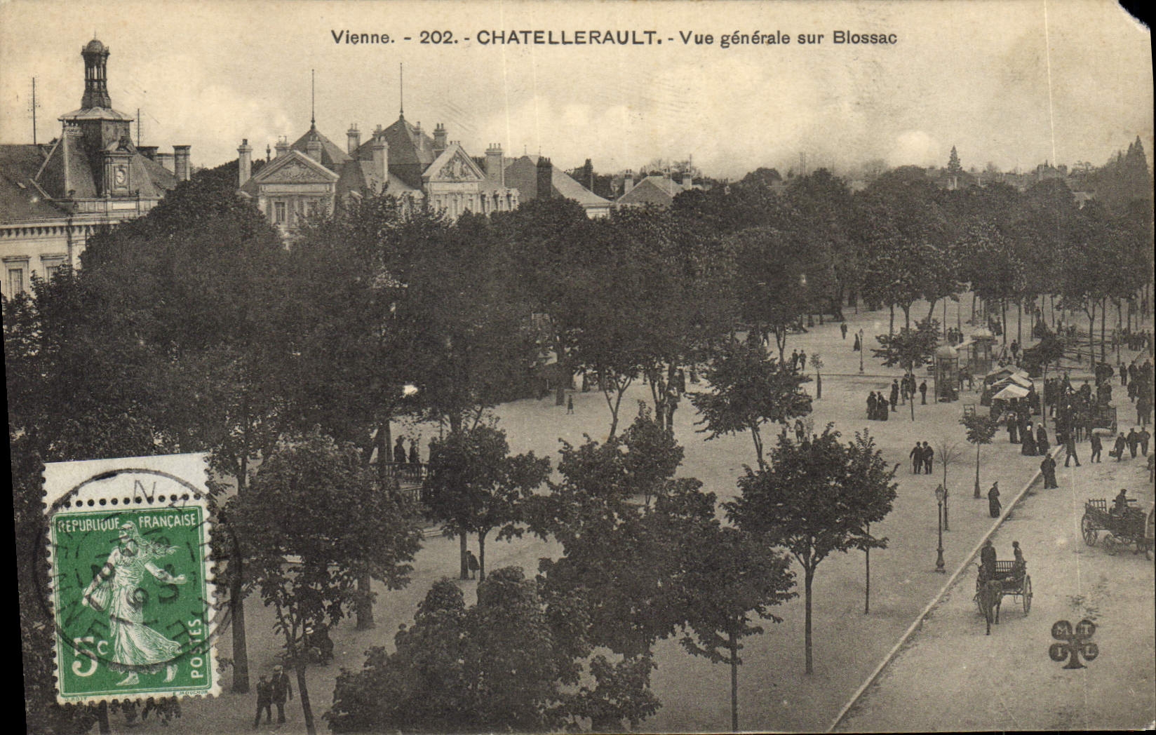CPA Vienne Chatellerault Vue generale sur Biossac