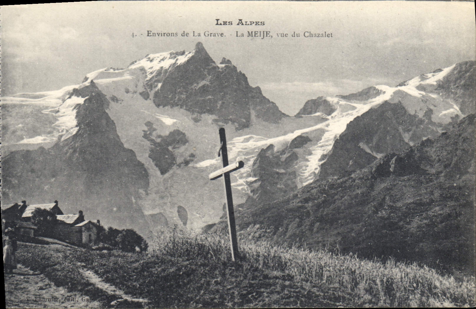 CPA Les Alpes Environs de la Grave La Meije vue du Chazalet
