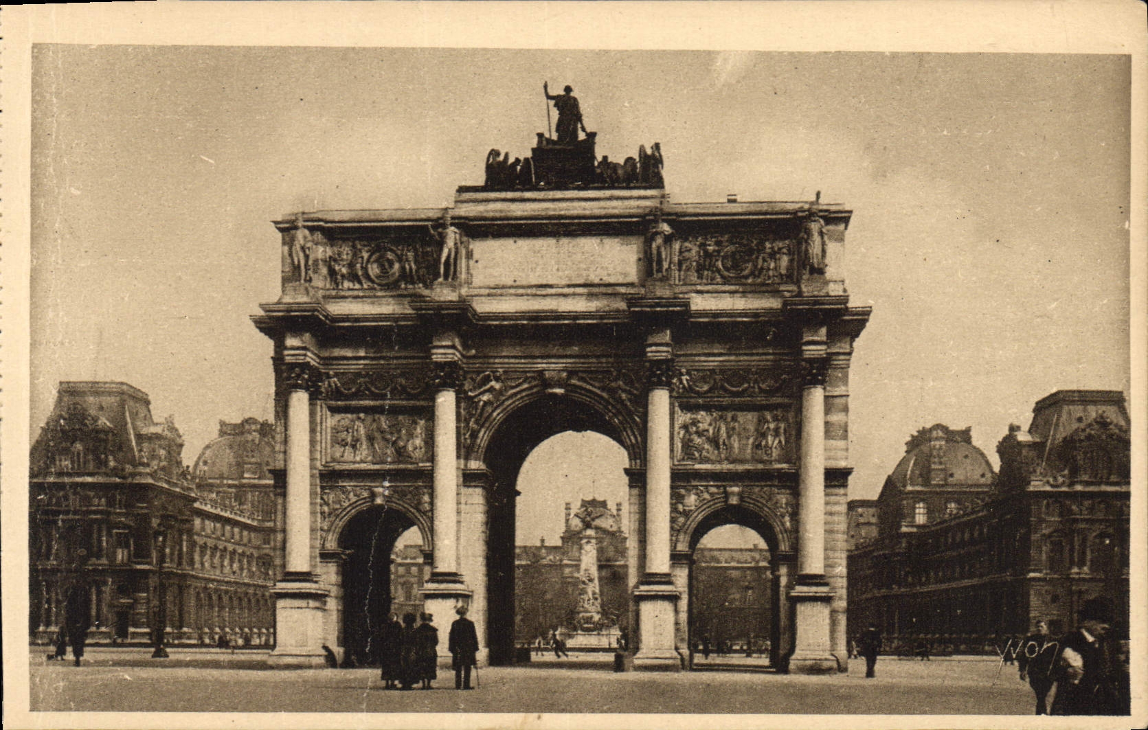 CPA Paris en flanant L'Arc de Triomphe du Carrousel 