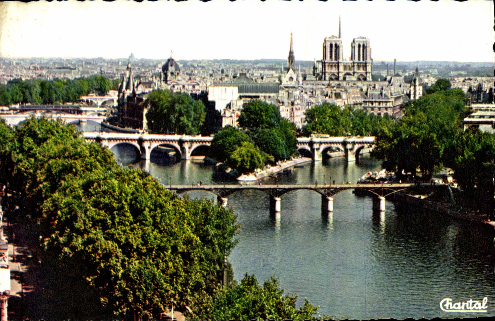 CPA Paris Notre Dame et les sept Ponts