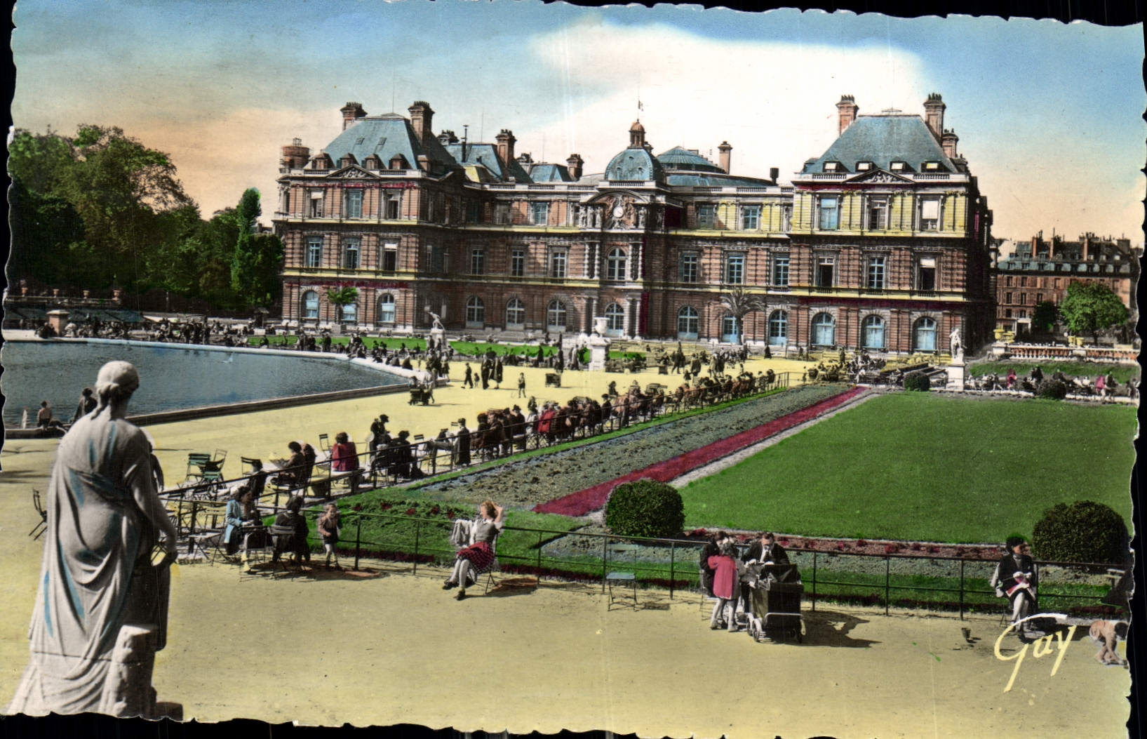 CPA Paris Jardin et palais du Luxembourg