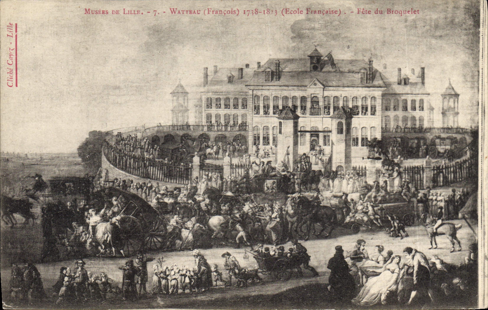CPA Musee de Lille Watteau Francois Ecole Francaise Fete du Broguelet 