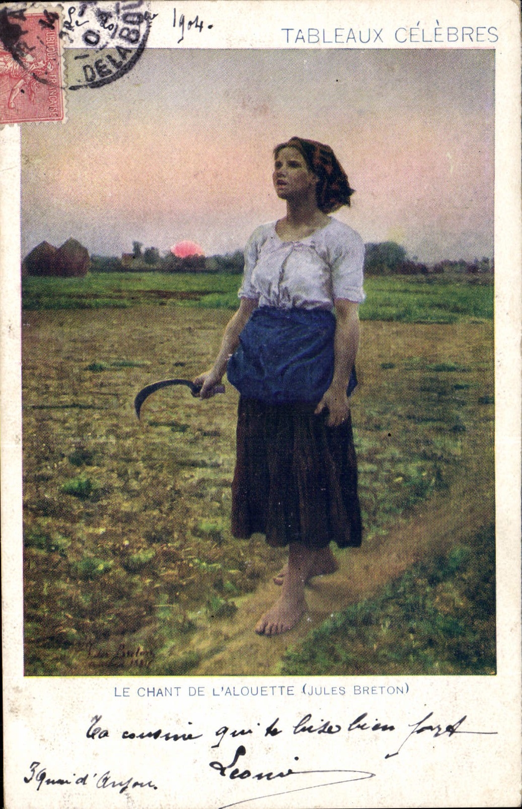 CPA Le Chant de l'Alouette Jules Breton 