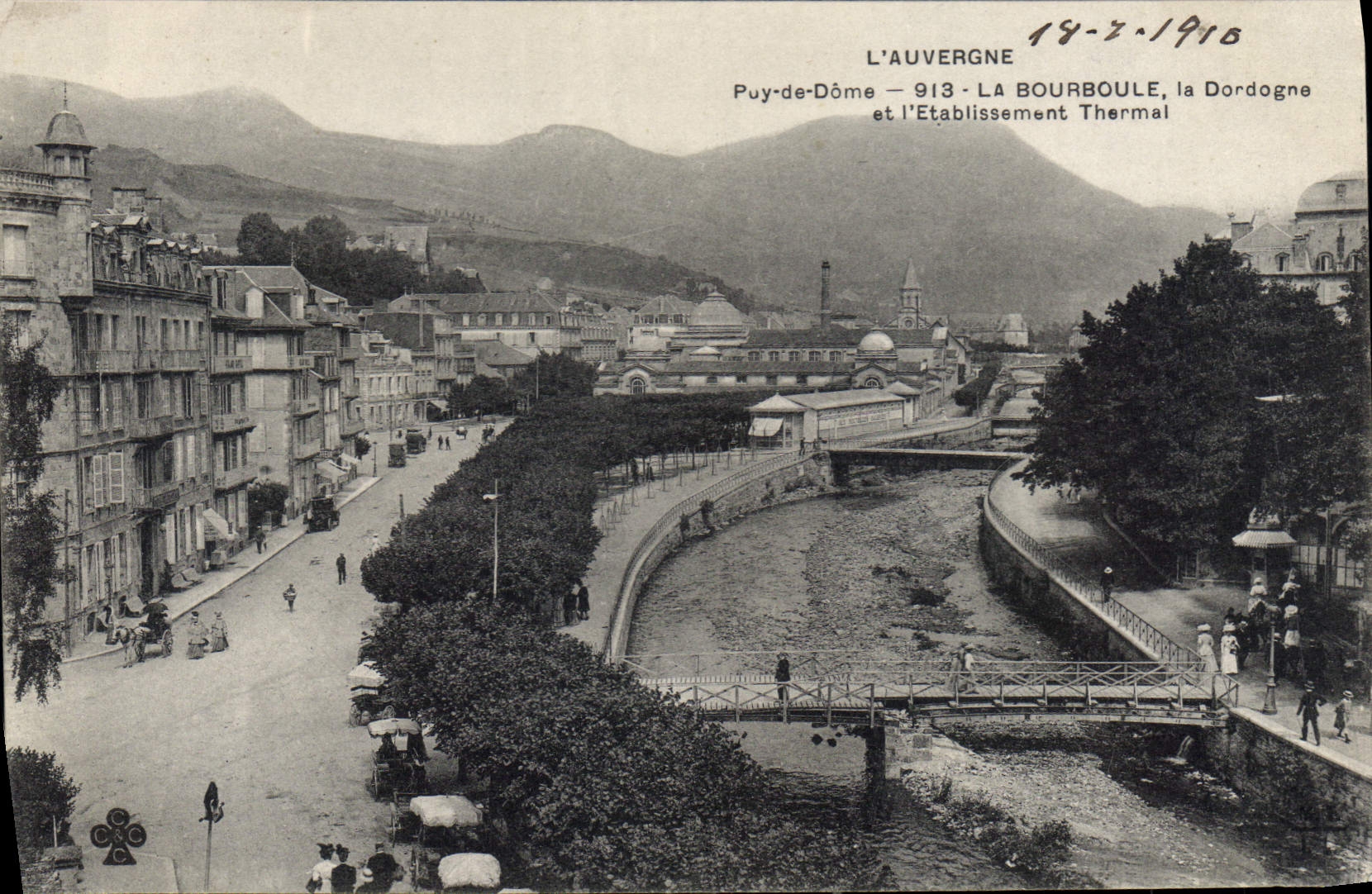 CPA Puy de Dome La Bourboule la Dordogne et l'Etablissement Thermal