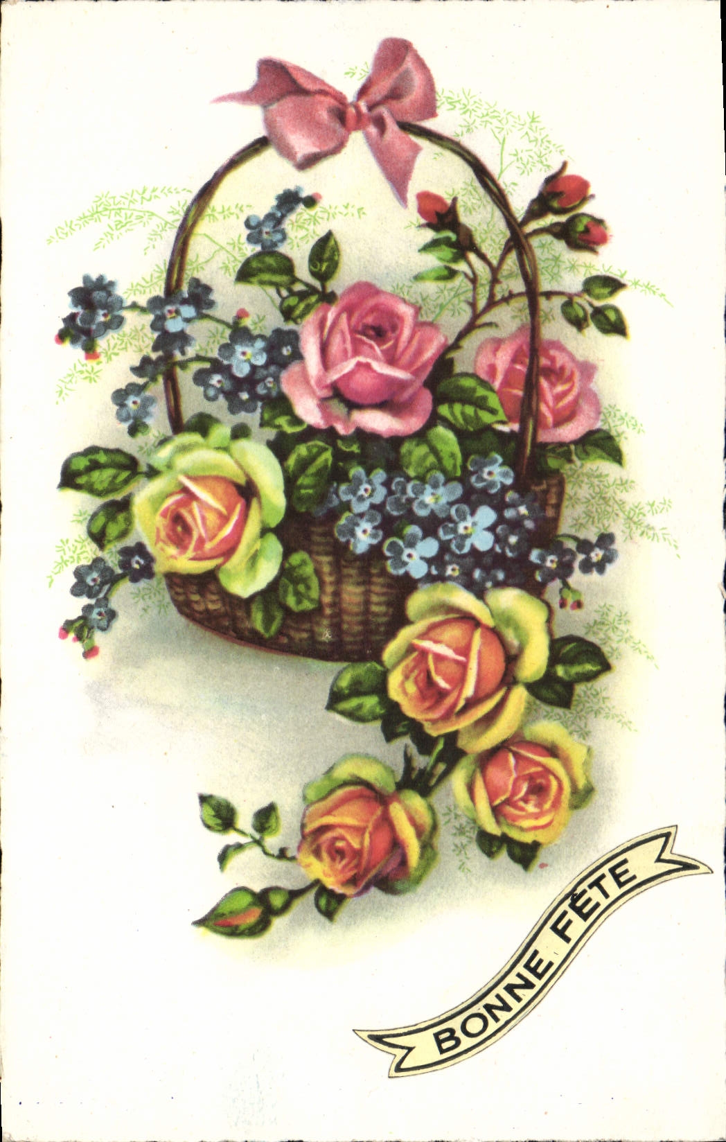 CPA Bonne Fete Fleurs
