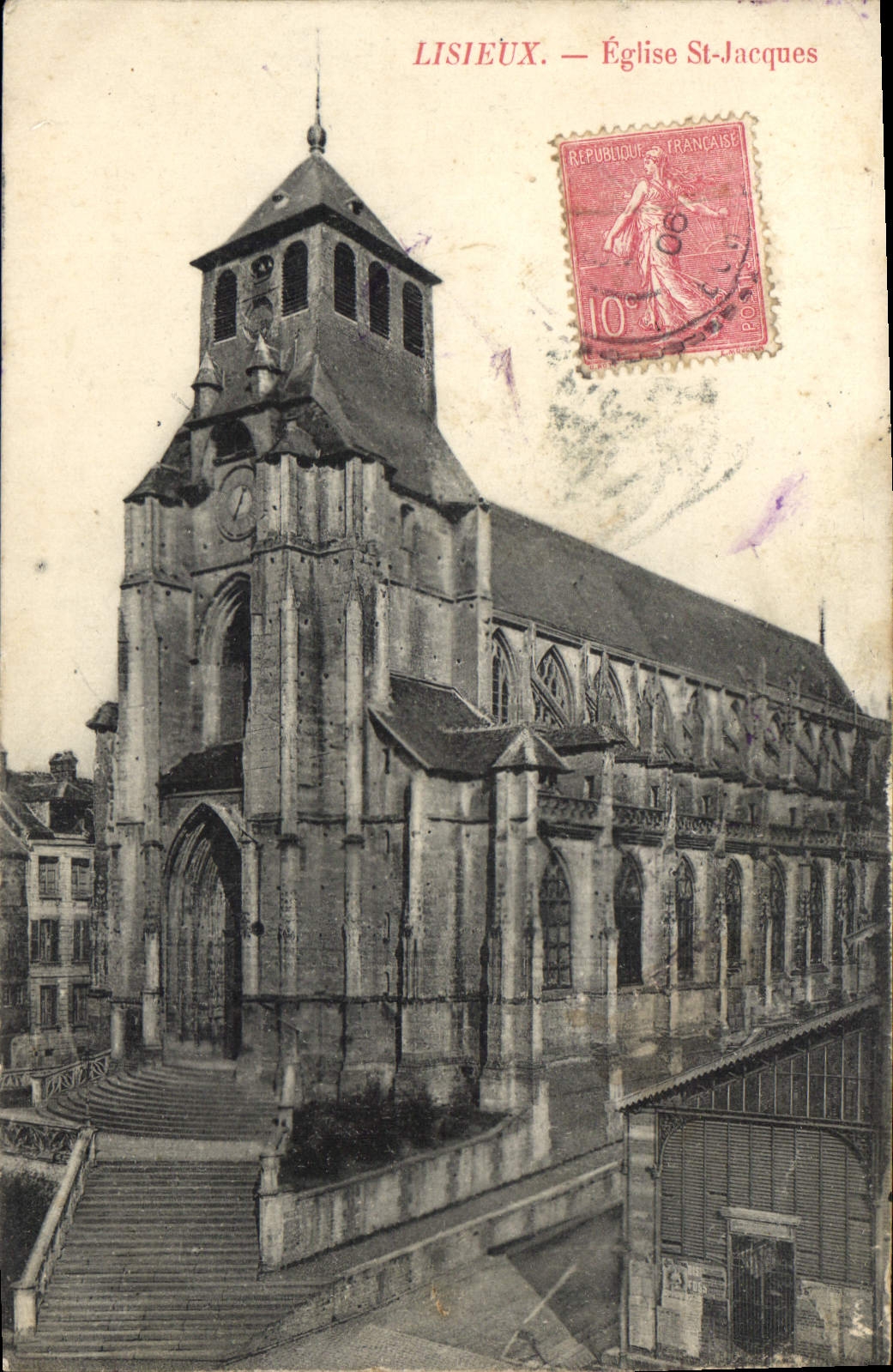 CPA Lisieux Eglise St Jacques 