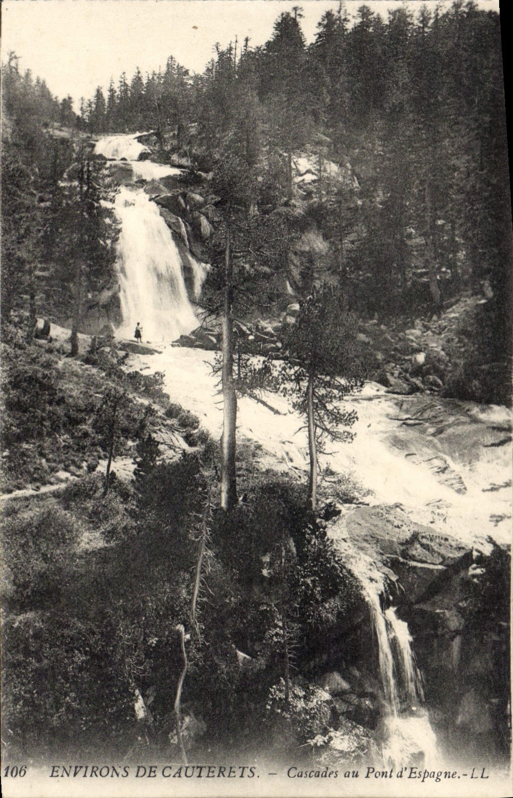 CPA Environs de Cauterets Cascades au Pont d'Espagne 