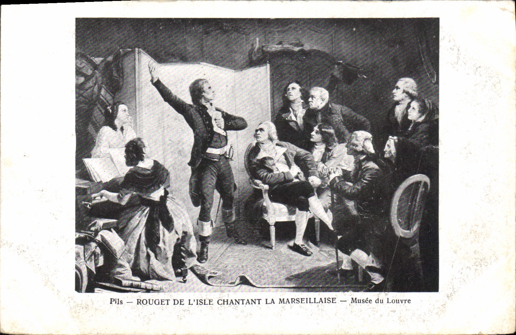CPA Pils Rouget de l'Isle Chantant la Marseillaise Musee du Louvre