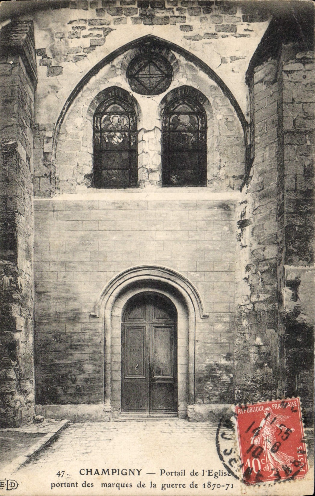 CPA Champigny Portail de l'Eglise 